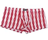 Boxershorts Herren mit Gestreift Low Rise Unterhose Panties Sportunterwäsche Leicht und Atmungsaktiv Retroshorts Sexy Unterziehhose Kurz Herren Boxer Briefs Herren Weiss Badeshorts