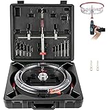 VEVOR Professionelle Lochsäge 40-200 mm Durchmesser Kreisschneider, Verstellbar Durchmessergröße Lochbohrer mit Staubschutzhülle, für Lüftungslöcher, Einbauleuchten auf Sheetrock-Kunststoffe, Holz