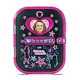 VTech - KidiSecrets Selfie Music Schwarz, elektronisches Tagebuch 7-in-1 mit Gesichtserkennung, Kamera und Video, Lernspiele, Geschenk für Kinder von 6 Jahren bis 12 Jahren – Inhalt auf Französisch