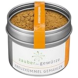 Zauber der Gewürze Kreuzkümmel gemahlen - Cumin-Pulver für die indische, arabische und nordafrikanische Küche, Kreuzkümmelpulver in Top-Qualität und wiederverschließbarer Aroma-Dose, 50 g