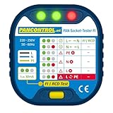 Pancontrol PAN Socket-Tester FI, Steckdosen-Prüfer + 30mA FI-Test