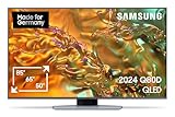 Samsung QLED 4K Q80D Fernseher 50 Zoll, TV mit Neural Quantum 4K AI Gen2 Prozessor, AI Upscaling, Direct Fully Array, Smart TV, KI, GQ50Q80DATXZG, Deutsches Modell