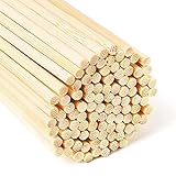 70 Stück Bambusstäbe Bastelstäbe，Bambusstäbe zum Basteln Lange Rundhölzer Natürlicher Bambusstäbe Holzstab，Rundstäbe Holzstäbchen für DIY Arts Craft Basteln Dekoration,(30cmx6mm)