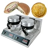 Burger-Maker, elektrischer Burger-Waffeleisen – digitales Bildschirm-Arbeitsfeld, antihaftbeschichtete Panini-Hamburger-Presse, Edelstahl-Eiscreme-Burger-Bäcker, 0–5-Minuten-Timer, 122