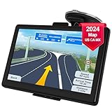 Liontru Auto GPS Navigation Navigator - GPS Navigationssystem mit 2024 Amerika Kanada Karten, Kostenloses lebenslanges Karten Update, 7 Zoll Touchscreen Fahrzeug GPS, für Semi Truck, Wohnmobil,