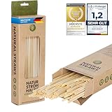 100 Stück BiO Weizen Strohhalme wiederverwendbar Umweltreundliche Trinkhalme Set