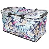 ASAKKURA Große Faltbare Picknicktasche mit Isolierung Leichte und Verschleißfeste Bento Lunchbag Wärme Kältespeichernder Thermobehälter für Outdoor Lebensmitteltransport und Alltag