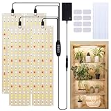 FIVAVA Pflanzenlampe LED Vollspektrum, 135 LEDs x 4pcs Pflanzenlicht für Zimmerpflanzen Samen Grow light, Grow Lampe für Pflanzen mit Zeitschaltuhr, 10 Arten von Helligkeit