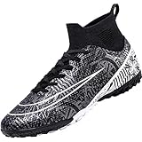 VTASQ Fußballschuhe Herren High Top Professionelle Fussballschuhe Outdoor Trainingsschuhe Jugendliche Athletics Sport Fußballspiel Training Sportschuhe Schwarz 43 EU