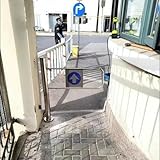 Gefedertes Sicherheits-Schwingtor – Metall-Gartentor für Einfahrt und Supermarkt-Eingang, langlebige 1-Wege-Sicherheitstür für sicheren Fußgängerzugang