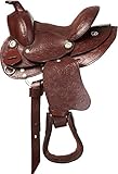 EKKIA 800076 Topeka Westernsattel, Havana, 8-Inch
