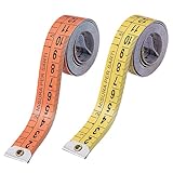 Eupneicu Schneidermaßband [ 2 Stück ], Nähen Weiches Doppelskala, 150cm/60 Zoll Maßband Für Schneider Handwerker Und Haushalte