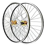 Mountainbike-Laufradsatz, 26 Zoll, 27,5 Zoll, 73,7 cm, MTB, Radsatz, Fahrradfelge, V-Bremse, Scheibenbremse, Schnellspannnabe, 32 Löcher für 7, 8, 9, 10, 11, 12 Gänge, 2200 g (Größe: 73,7 cm)