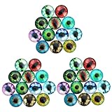 NUOBESTY 300 Stk DIY Puppenaugen alte Aufkleber Cabochons für die Schmuckherstellung fliesenaufkleber augen aufkleber selber machen Gefälschte tieraugen selber machen Juwel Glas Baby lange