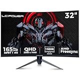 LC-POWER 32 Zoll Curved Gaming Monitor, WQHD 2560 x 1440, VA Panel, 1ms, 165Hz, 1500R, Free Sync, 3500:1, 120% sRGB, HDMI, Display Port, LC-M32-QHD-165-C-V2