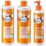 Balea 3er Pack: 1 x Natural Beauty Spülung Locken, 350 ml, 1 x Natural Beauty 3in1 Haarmaske Locken, 250 ml, 1 x Natural Beauty Shampoo Locken, 400ml