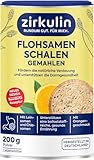 Zirkulin Flohsamenschalen gemahlen mit Chia und Leinsamen, hochwertige Ballaststoffe zum Trinken mit Orangengeschmack 1 x 200g