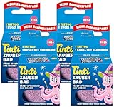 Tinti Zauberbad Rosa - Sprudelnde Badekugel mit Überraschung, 4er Pack