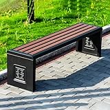 Gartenbank Outdoor Rückenfrei Lattenrost Sitzbank Wetterfest & Hohe Kapazität für Patio Hof Veranda Rasen Balkon