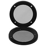 MAJORMENCH 2 Stück Runde Lautsprecher Schutzabdeckungen Autolautsprecher Grill aus Robustem Eisen und Kunststoff Dekorativ Einfach zu Montieren Passend für Viele Pkw Modelle