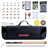 Goture Angelrute - Tenkara-Rute in 3,6 m, komplettes Tenkara-Ruten-Set für Anfänger, 24T Kohlefaser, leicht zu werfen, flexibel, langlebig, leicht und kompakt