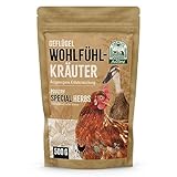 AniForte Hühner-Wohlfühlkräuter 500 g - Natürliche Kräuter für Hühner & Geflügel unterstützen Immunsystem & Vitalität, Leckerchen für Hühner jeden Alters - jetzt in FarmLife Design & Tüte