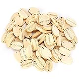 Holzknöpfe, Hölzerne Handgefertigte Knöpfe Ovaler 250pcs Holzknöpfe Oval DIY Umweltfreundliche Accessoires für Kleidungshüte Schals