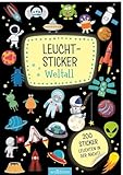 Leucht-Sticker – Weltall: 200 Sticker leuchten in der Nacht! | Stickerheft mit nachtleuchtendem Spezialeffekt