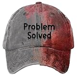 Problem Solved Halloween-Hüte, Halloween-Baseballkappe, Lustige Unisex-Mütze, Baseballkappen mit blutigem Aufdruck, Problem Solved Halloween-Hüte (DE/NL/SE/PL, Alphanumerisch, Einheitsgröße, Stil 1)