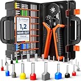 SOMELINE Crimpzangen Aderendhülsen Set, 24 Arten [0,25-10mm²] Aderendhülsen Set, Aderendhülsenzange Selbsteinstellend, Krimpzange, Premium Crimpzangen, Crimp Zange, Presszange, Elektrowerkzeug Set
