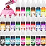 Lebensmittelfarbe Gel - Geeignet für Kuchendekoration, Macarons, Donuts, Fudge, Zuckerguss, Eis, Seifenfarbe, Spritzpistolenfarbe