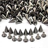 Ziernieten Spitz DIY Basteln Punknieten Killernieten Spikes Killernieten Punknieten Schraubnieten zur Dekoration auf Ihren DIY Taschen Lederarmbändern Kleidung Schuhen usw. 7 x 9,5 mm (Packung)