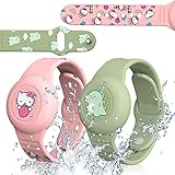 AirTag Kinder Wasserdicht Armband, 2er Pack Versteckt Halter für Apple Air Tag IP53 Ganzkörperschutz Silikon AirTags Hülle Kleinkind Anti-Verloren GPS Tracking