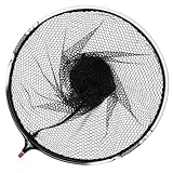 TOYZFRIENDY Hochfester Kescherkopf aus Nanotitanlegierung 30cm Feinmaschiges Fischernetz Korrosionsbeständig und Tragbar für Boots und Flussangeln