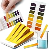 Retoo Lackmuspapier 80 Stück, pH Teststreifen, pH-Wert Indikator Universalpapier, Testpapier für Wasser, Erde, Getränke, weiterer Substanzen, ph-Wertebereich 1-14 mit Farbvergleichsskala