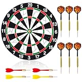 Dartscheibe Set mit 10 Darts 30×30CM Profi Dartscheibe Steeldart Dartboard Sisal Steeldartscheibe Kork Dart Scheibe Klassische Dartboards Dart Board Darts & Dartscheiben Steel Darts Scheibe Dartspiel