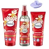 3 teilege set ;Balea Bodylotion Parfum Glamorous Moment, 200 ml + Handcreme Glamorous Moment, 100 ml + Parfum Bodyspray Glamorous Moment, 200 ml + Bonus: 1x Silikonschwamm