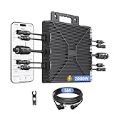 LIONSHEE Mikrowechselrichter 2000W, Wechselrichter Balkonkraftwerk mit WLAN, Plug & Play, App Steuerung, 5M AC-Kabel, PV-Wechselrichter, MPPT Integrierter