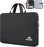 MATEIN Laptophülle 15,6 Zoll, Laptop Hülle Wasserdicht Laptoptasche Schutzhülle mit Griff, Laptop Sleeve Notebook PC Case für 15-15 6 Zoll Kompatibel mit Lenovo, HP, Acer Chromebook Dell, Schwarz