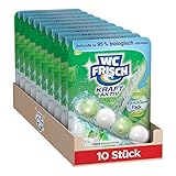 WC Frisch Kraft Aktiv Pro Nature Minze und Eukalyptus (10er Pack), WC-Reiniger für Reinigung bei jeder Spülung, Duftsteine mit 95 % biologisch abbaubaren Duftstoffen für langanhaltend frischen Duft