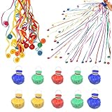 Konfetti-Popper – Luftschlangen, dekoratives Papierzubehör, zehn bunte Wurfknöpfe, mehrfarbig, Abschlussfeier, Hochzeit, Innendekoration, Geburtstags-Überraschungsmomente