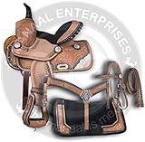 Deen, Enterprises Premium Leder Westernfass Pferdesattel (36,8 cm)