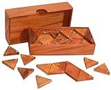Woru Tri Domino aus Holz, Holz-Spiel, Tridomino, Gesellschaftsspiel, Legespiel