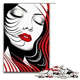 Elegantes Konturenpuzzle für Erwachsene 1000 Teile Holz Familienspiel Weihnachts oder Geburtstagsgeschenk 75 x 50 cm