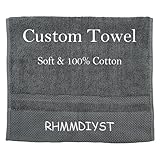 RHMMDIYST Personalisierte Handtücher, individuelle Badetücher mit Namen, 100 % Baumwolle, weich und schnell trocknend, einzigartiges Geschenk für Eltern und Paare, ein aufmerksames Badezimmerzubehör