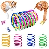 Grantop 20 Stück Katze Spielzeug, Buntes kreatives Kunststoff Spiralfedern Spirale,Spielzeuge Spiralfedern Neuheit Haustiere Spielzeug Bunte Spiralfedern Spring Spirale für Katze