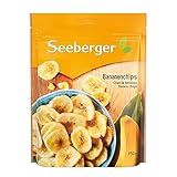 Seeberger Bananenchips: Frische Bananenscheiben in feinem Kokosöl zu knusprigen Chips gebacken - aufregend bananig - gesüßt - ohne Aroma, vegan (1 x 150 g)