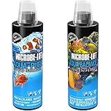 MICROBE-LIFT® - Aqua Pure | Flüssiger Wasserklärer gegen Trübungen für kristallklares Wasser | Für Meerwasser und Süßwasser Aquarium | 473ml & Aqua Balance - reinigt das Aquarium, 473ml