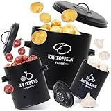 GREELUE Premium Kartoffel Aufbewahrungsbox [3er Set], Kartoffeln, Zwiebeln und Knoblauch Aufbewahrung, Hält Gemüse Länger Frisch (SET01)