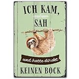 LANOLU Kühlschrankmagnete lustig- Faultier, SAH, kam, Bock - lustige Magnete mit Sprüchen und witzigen Motiven 8x5,5cm